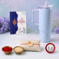 Food Multicolor Rakhi for Brother & Bhaiya with Travel Tumbler-1800ml | Pack of 5
