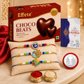 Flower, Evil Eye Rakhi Combo - Raksha Bandhan Gift with Choco Beats 32gm, Pack of 7