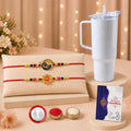 Rakhi for Brother with Travel Tumbler-1800ml - Raksha Bandhan Gift Set, Pack of 6