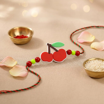 Fruit Rakhi for Brother with Biscuit 60gm - Raksha Bandhan Gift Set, Pack of 7