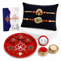 Designer Elegant Multicolor Peacock & OM Rakhi for Brother Bhaiya | Pack of 6