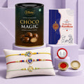 Bird Rakhi for Brother with Chocolate Magic 96gm, Roli Tikka & Card, Pack of 7