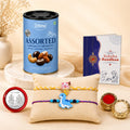 Dinosaur Rakhi for Brother with Choco Dryfruits 96gm, Coin & Card, Pack of 6