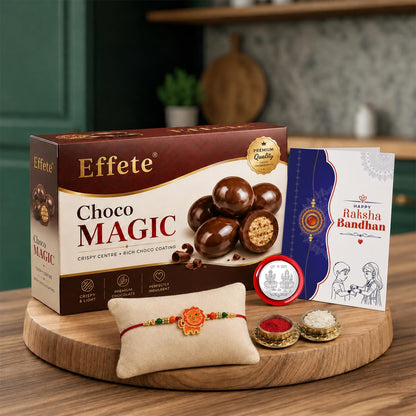 Kids Rakhi for Brother with Choco Magic 96gm, Coin & Card, Pack of 5 | Classic