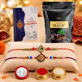 Ganesh, OM Rakhi for Brother with Choco Magic Pouch, Roli Tikka & Card, Pack of 6