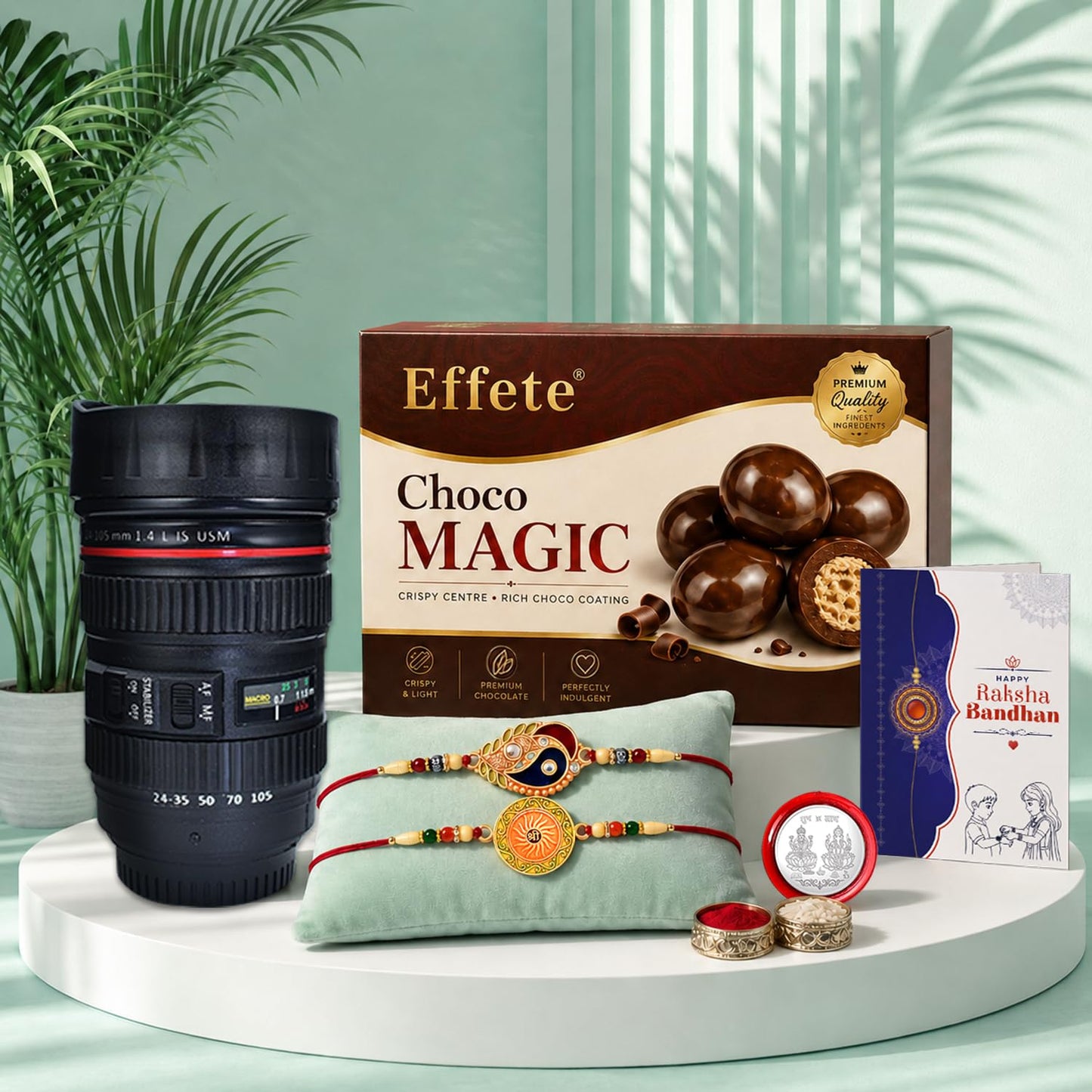 Rakhi for Brother with Chocolate & Coffee Mug - Rakshabandhan Gift Set, Pack of 7