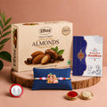 Krishna Radha Rakhi for Brother with Choco Almonds 32gm, Coin & Card | Pack of 5