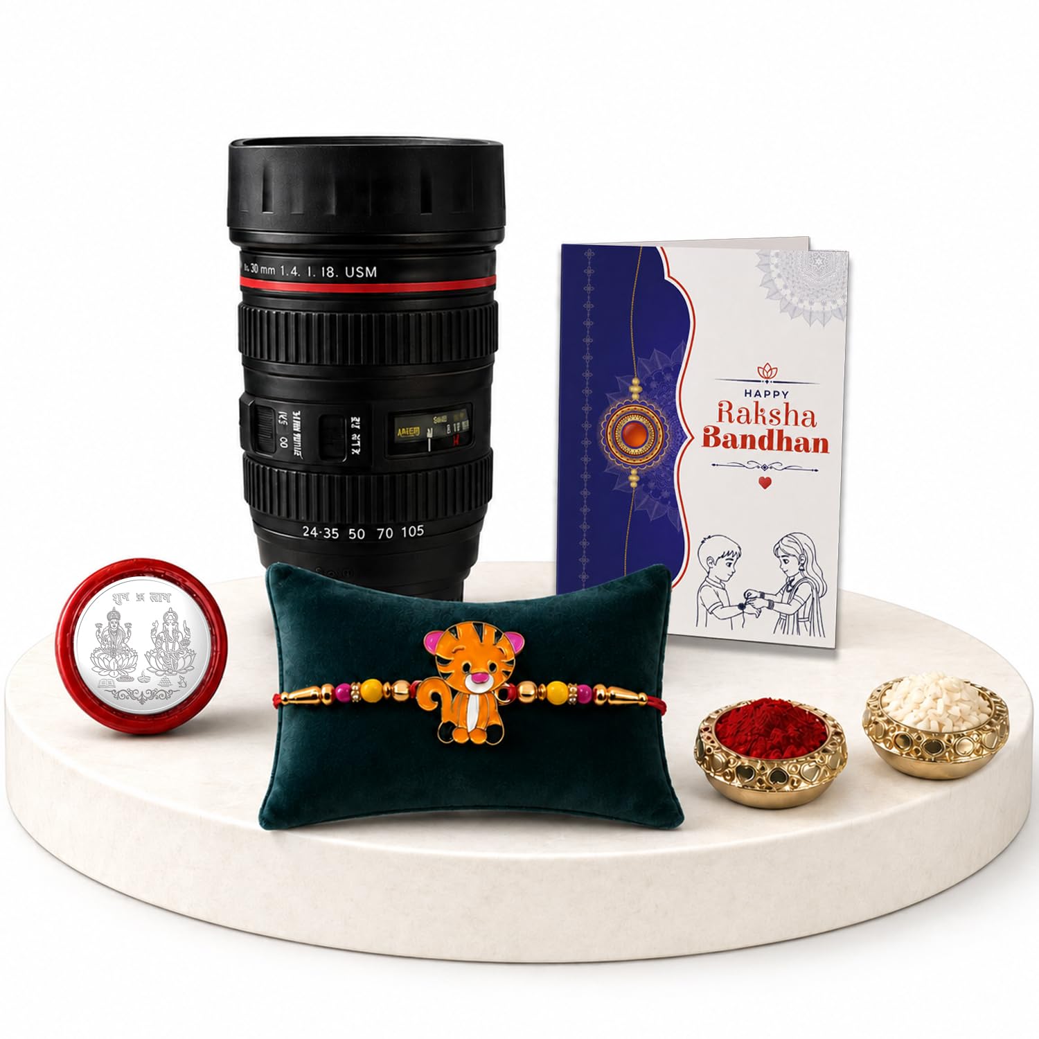 Kids Multicolor Rakhi for Brother & Bhaiya with Camera Lens Shape | Pack of 5