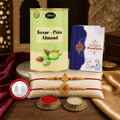 Ganesha Rakhi for Brother with Kesar-Pista Almond 96gm, Coin & Card, Pack of 6