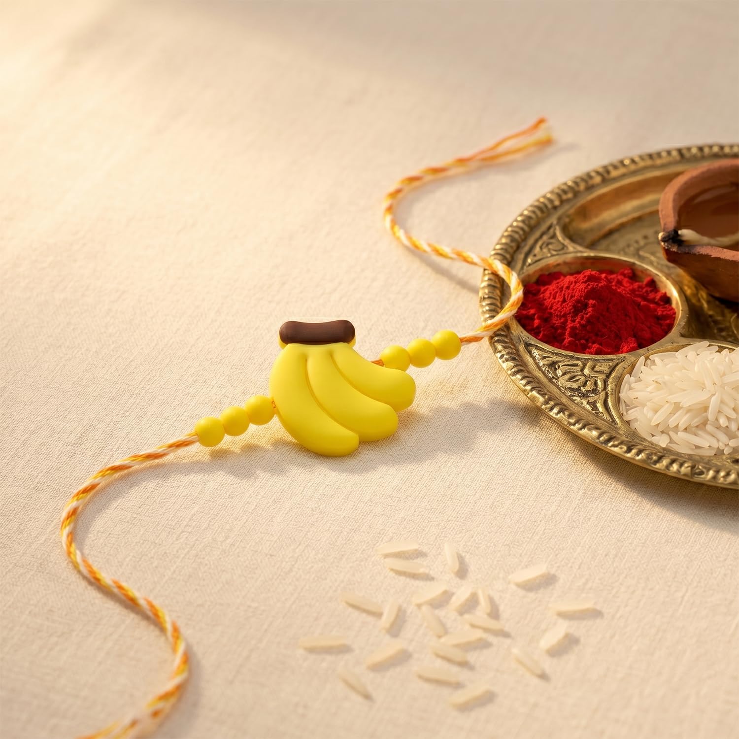 Fruit Rakhi for Brother with Biscuit 60gm - Raksha Bandhan Gift Set, Pack of 7