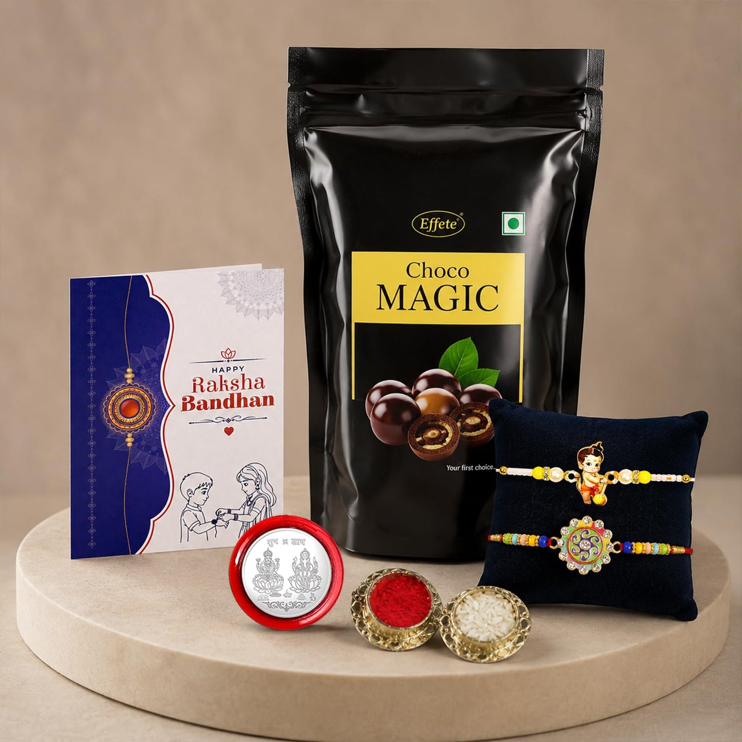 Bal Hanuman Rakhi Combo - Raksha Bandhan Gift with Choco Magic Standy Pouch, Pack of 6