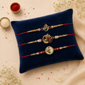Hari OM Rakhi for Brother with Dryfruits 96gm - Rakshabandhan Gift Set, Pack of 7