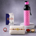 Ganesha Rakhi Combo – Raksha Bandhan Gift with Diamond Water Bottle