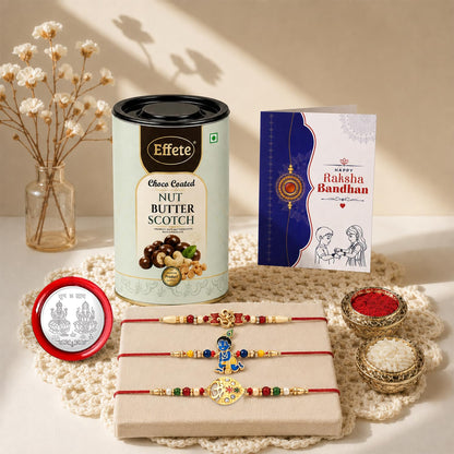 Rakhi for Brother & Bhaiya with Chocolate 96gm - Raksha Bandhan Gift, Pack of 7