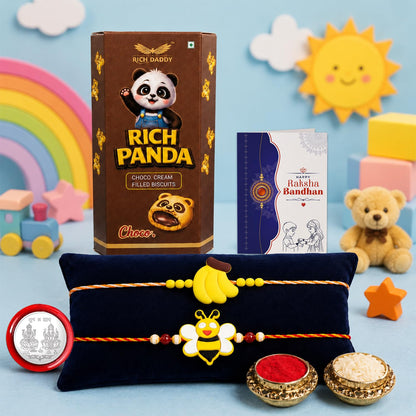 Fruit Rakhi for Brother with Biscuit 60gm - Raksha Bandhan Gift Set, Pack of 6