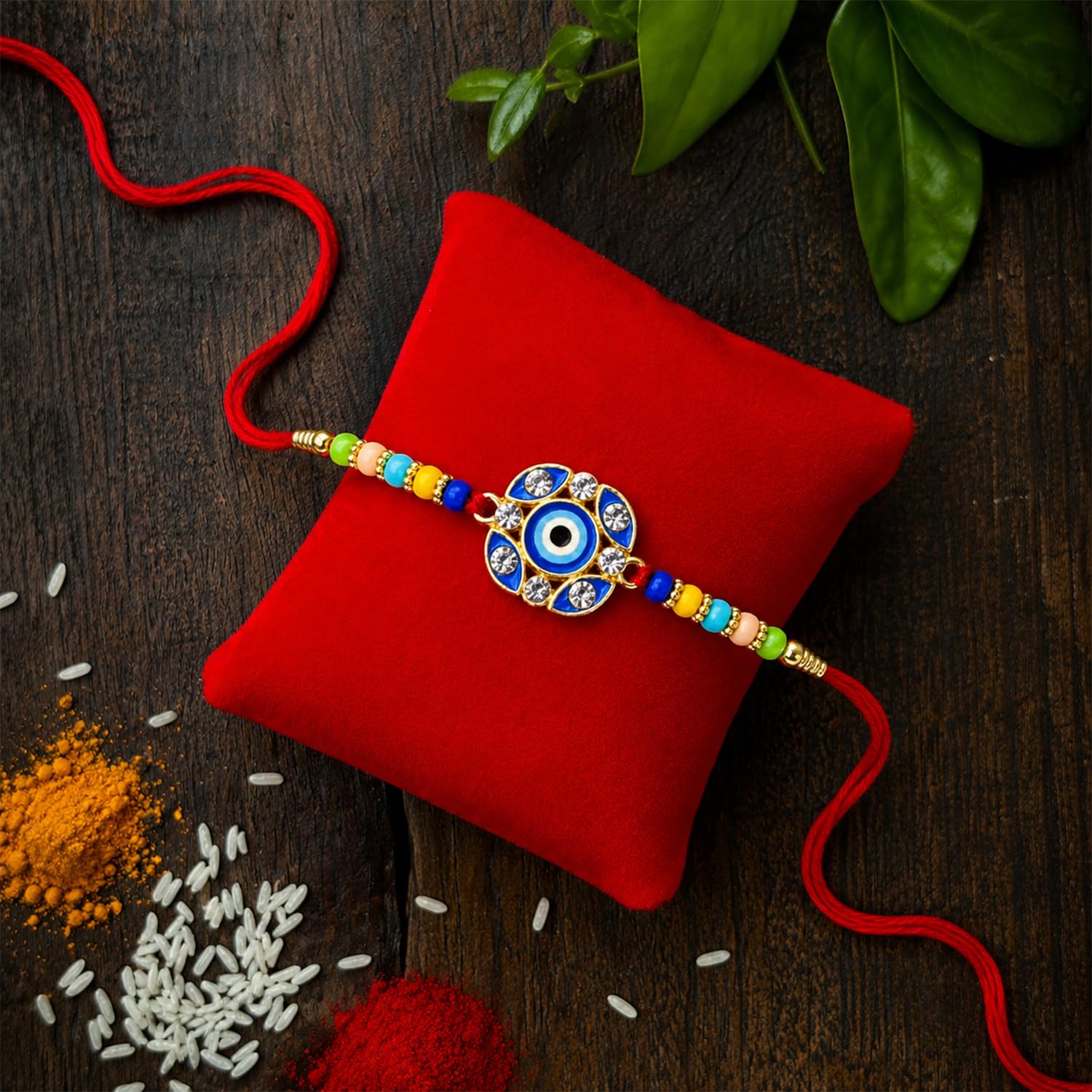 Rakhi for Brother with Chocolate 32gm - Raksha Bandhan Gift Set, Pack of 7