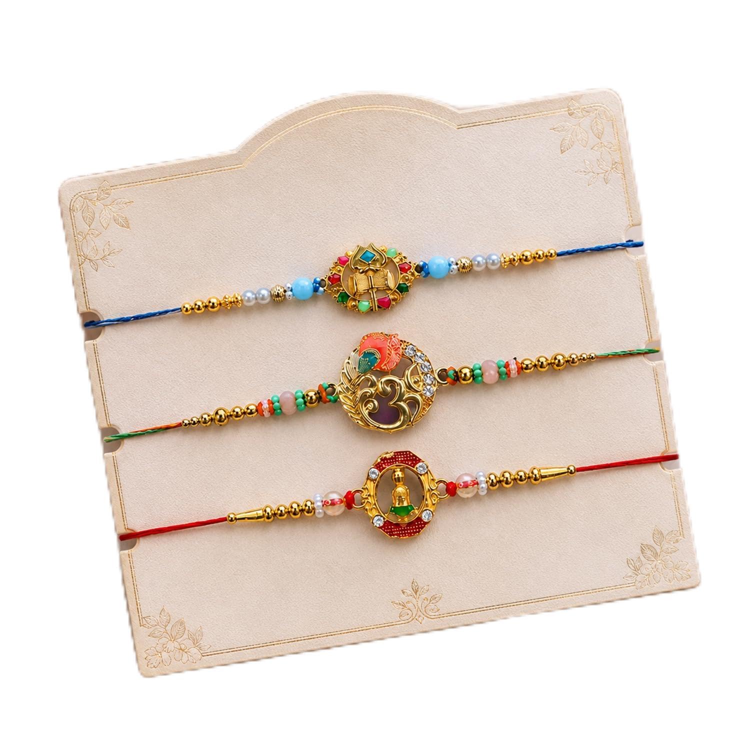 Rakhi for Brother & Bhaiya with Pooja Thali - Raksha Bandhan Gift Set, Pack of 7