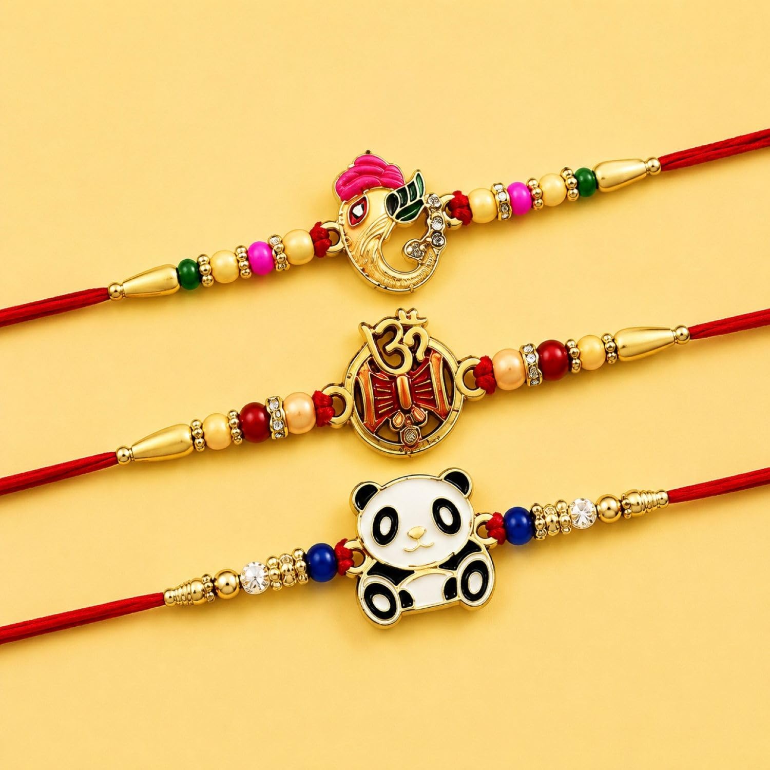 Rakhi for Brother with Leaf Pooja Thali - Rakshabandhan Gift Set, Pack of 7