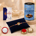 Raksha Bandhan Gift Combo – Peacock Rakhi with Chocolates