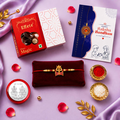 Rakhi with Chocolate for Brother – Damru Raksha Bandhan Combo Gift Set (Pack of 5)
