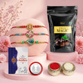 Rakhi for Brother with Chocolate Magic Pouch - Rakshabandhan Gift Set, Pack of 7