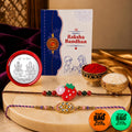 Strawberry, Daisy Kundan Multicolor Rakhi Combo with Multicolour | Pack of 7
