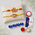 Shri Ram Rakhi Combo – Raksha Bandhan Gift with Tealight Candles