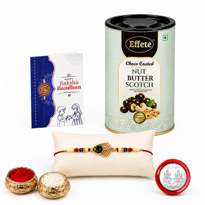 Multicolor Rakhi – Chocolate Butter Scotch Raksha Bandhan Gift Combo (Pack of 5)