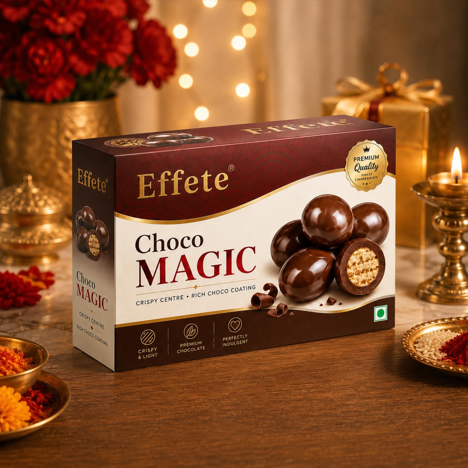 DeoDap Peacock Rakhi for Brother with Choco Magic 32gm, Roli Chawal & Card, Pack of 3