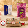 Ice Cream Rakhi for Brother with Rose Almond 96gm, Roli Tikka & Card, Pack of 6