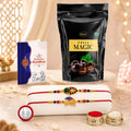Flower Rakhi for Brother with Choco Magic Pouch, Roli Tikka & Card, Pack of 6