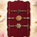 OM Rakhi for Brother with Coffee Almond 96gm - Raksha Bandhan Gift Set, Pack of 7