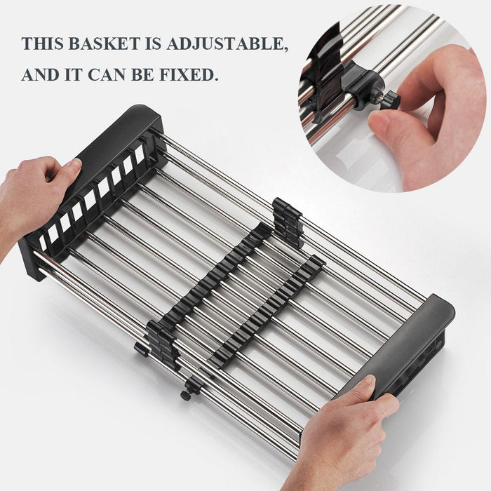 2189 Stainless Steel Expandable Kitchen Sink Dish Drainer