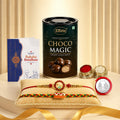 Evil Eye Rakhi for Brother with Choco Magic 96gm, Roli Tikka & Card | Pack of 6