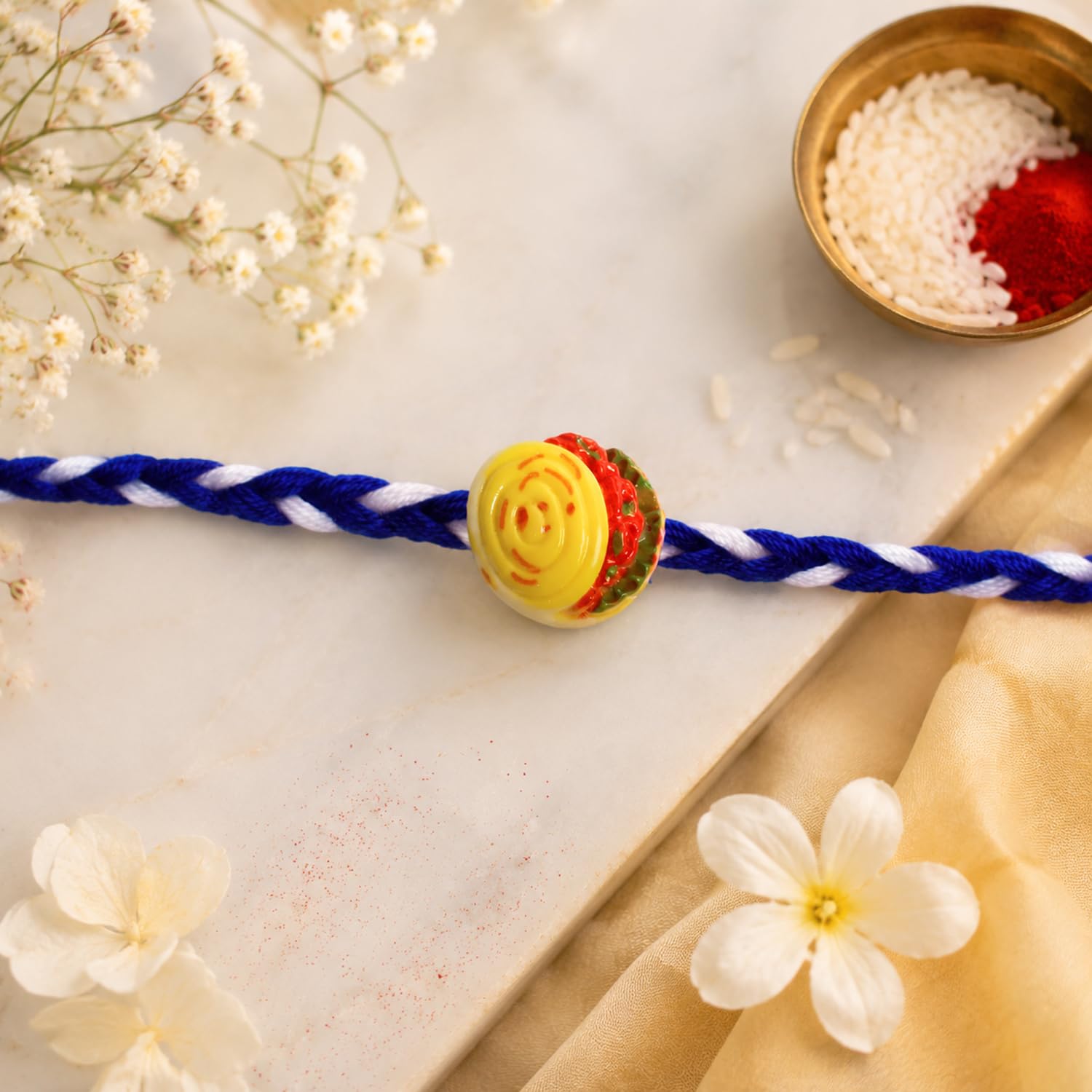 Lollipop Rakhi for Brother with Biscuit 60gm - Raksha Bandhan Gift Set, Pack of 7
