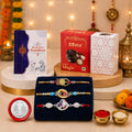 Lion Charm Rakhi for Brother with Choco Magic 32gm, Roli Tikka & Card, Pack of 7