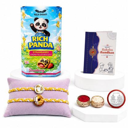 Donut Rakhi for Brother with Biscuit 60gm - Raksha Bandhan Gift Set, Pack of 6