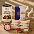 Ganesha Rakhi Gift Combo for Brother with Choco Almonds 96gm