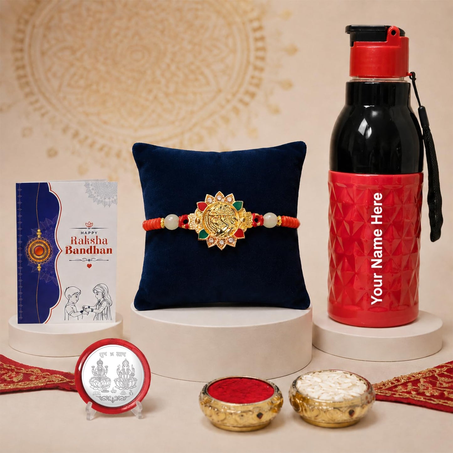 Designer Elegant Multicolor OM Rakhi Combo for Brother Bhaiya Bhai | Pack of 5