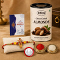 Krishna Rakhi Combo Gift Set with Choco Almonds Pack of 5