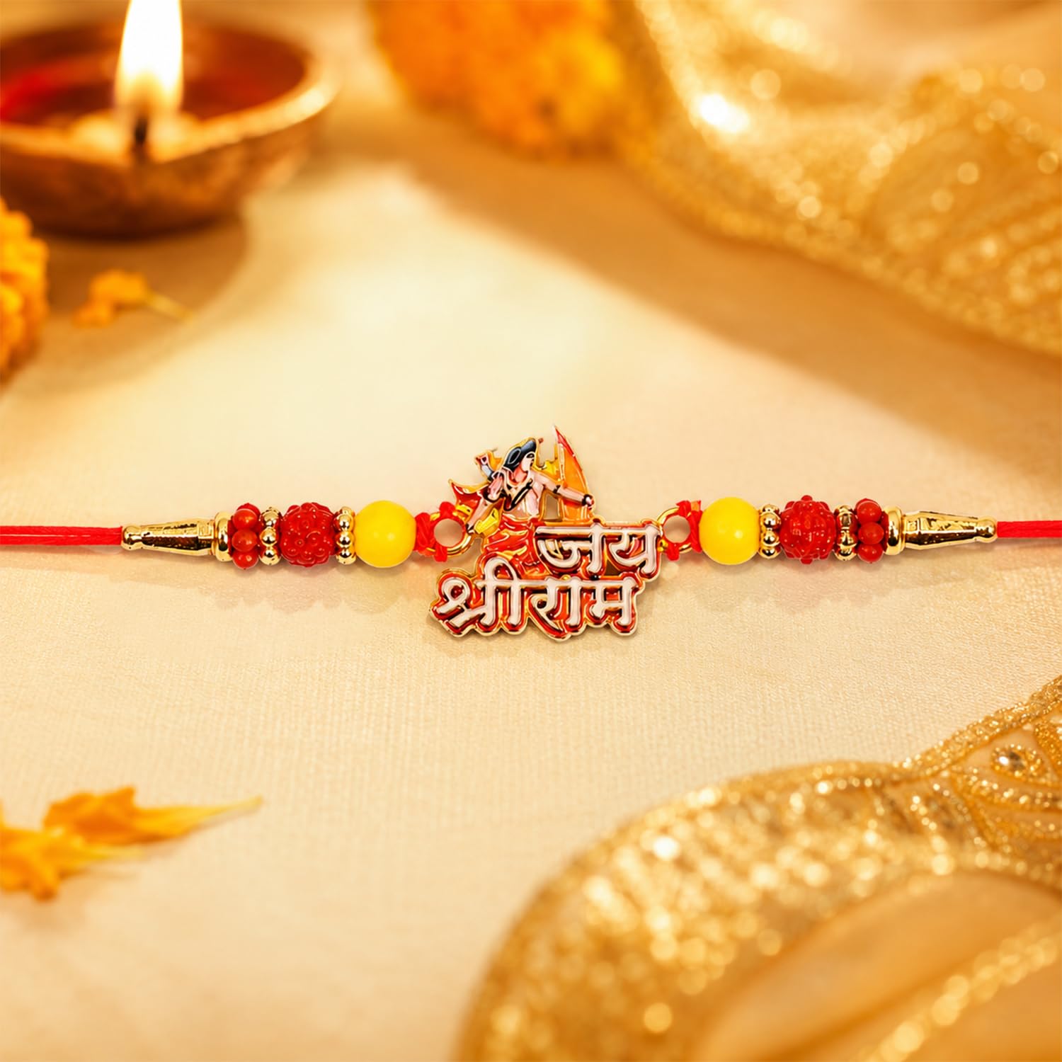 Rakhi for Brother with Peacock Pooja Thali - Rakshabandhan Gift Set, Pack of 7