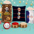 Kids Bal Krishna Rakhi for Brother with Chocolate Cream Biscuit 60gm, Pack of 7