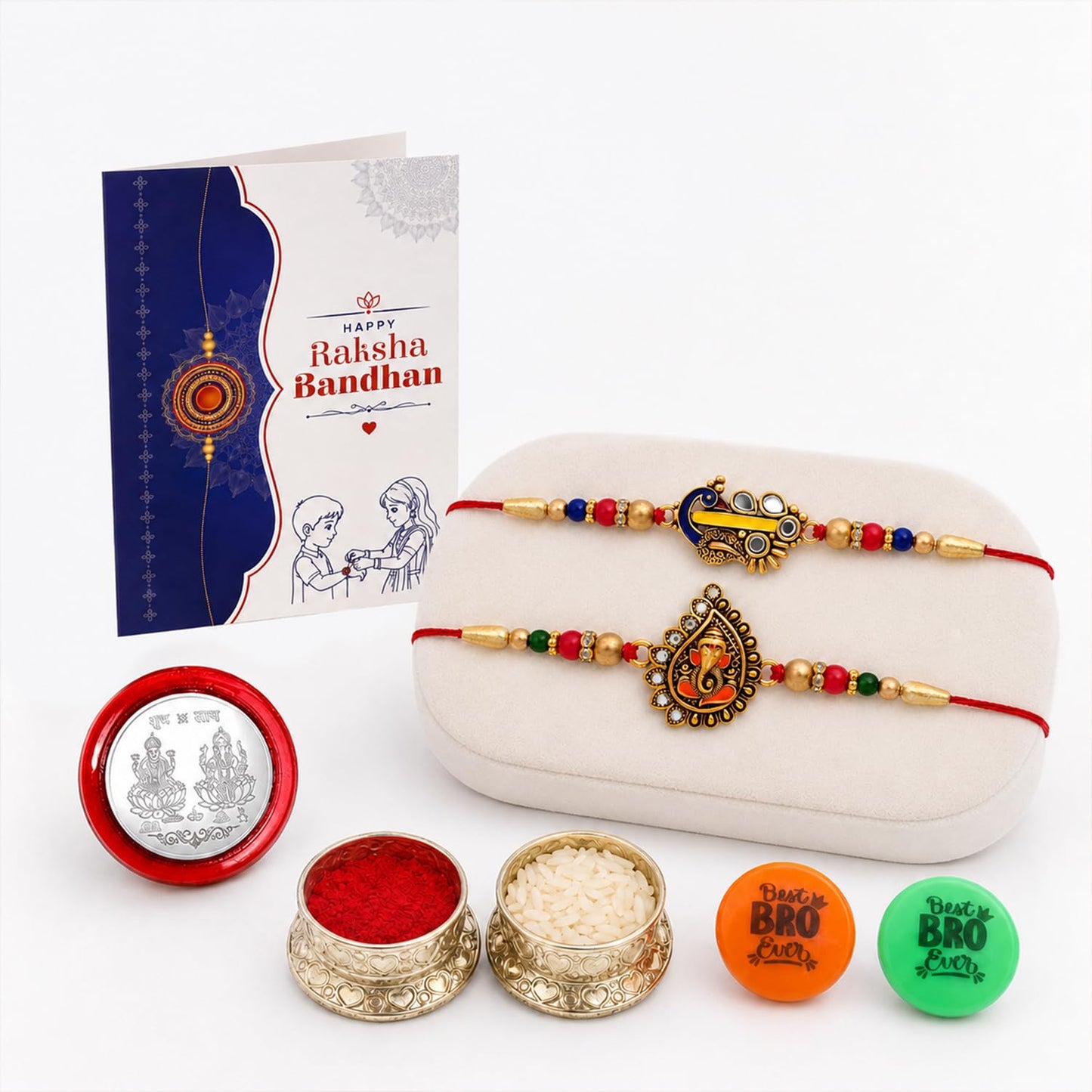 Rakhi with Fridge Magnet for Brother – Traditional Raksha Bandhan Collection