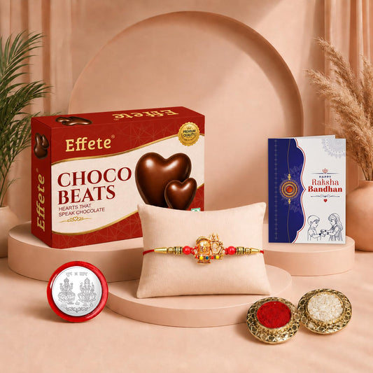 Rakhi with Chocolate for Brother – Shivling Raksha Bandhan Gift Combo (Pack of 5)