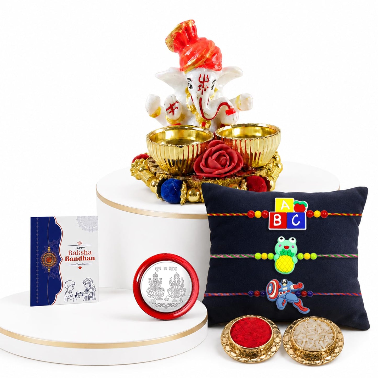 Designer Stylish Multicolor Kids Rakhi Combo for Brother Bhaiya Bhai | Pack of 7