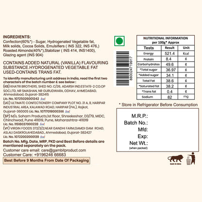 Rakhi for Brother with Chocolate Almonds 32gm - Rakshabandhan Gift Set, Pack of 5