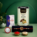 Ganesha Rakhi for Brother with Butter Scotch 96gm, Roli Tikka & Card, Pack of 5
