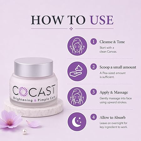 COCAST Brightening & Pimple Care Cream for Daily Face Skin Care (30Gm)
