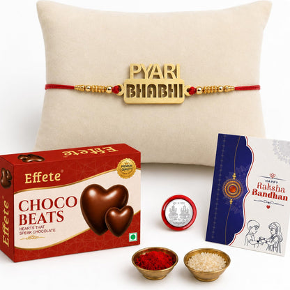 Rakhi for Brother with Chocolate Beats 32gm - Raksha Bandhan Gift Set, Pack of 5
