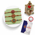 Flower, Round Multicolor Rakhi for Brother & Bhaiya with Turtle shape | Pack of 7